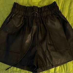 Chic High Waist Black Women's Shorts